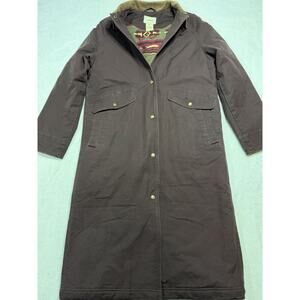 LL Bean Adirondack Coat Sz Sm Petite Barn Jacket Aztec Flannel Lined Modern Craf